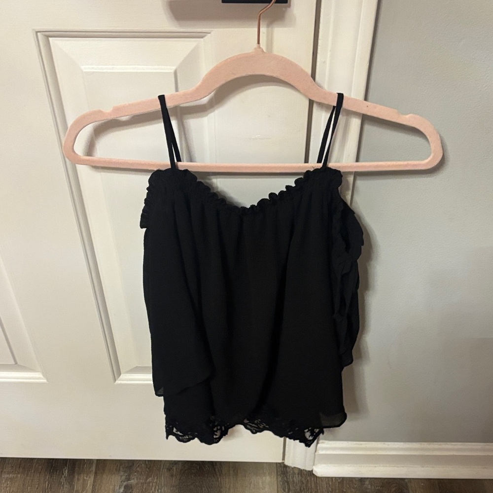 Iz Byer Black Camisole Top